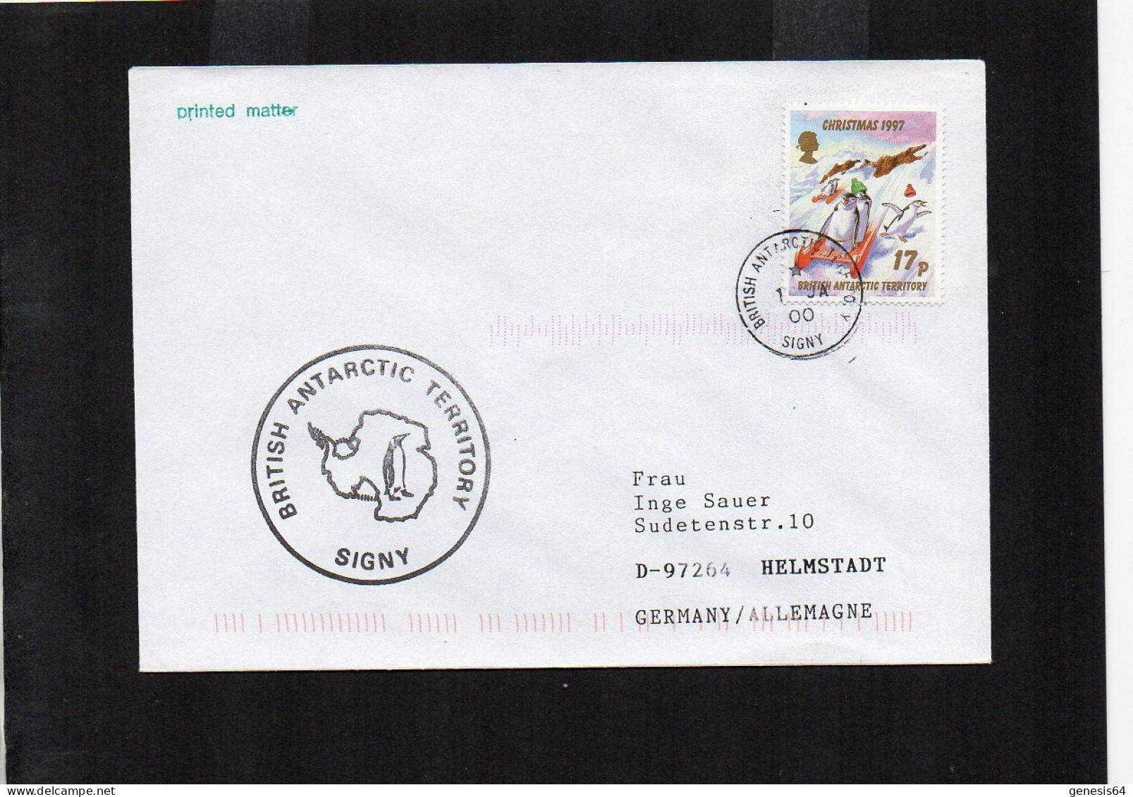 British Antarctic Territory (BAT) 2000 Cover - Signy 1 JA 00 - (1ATK019) - Covers & Documents