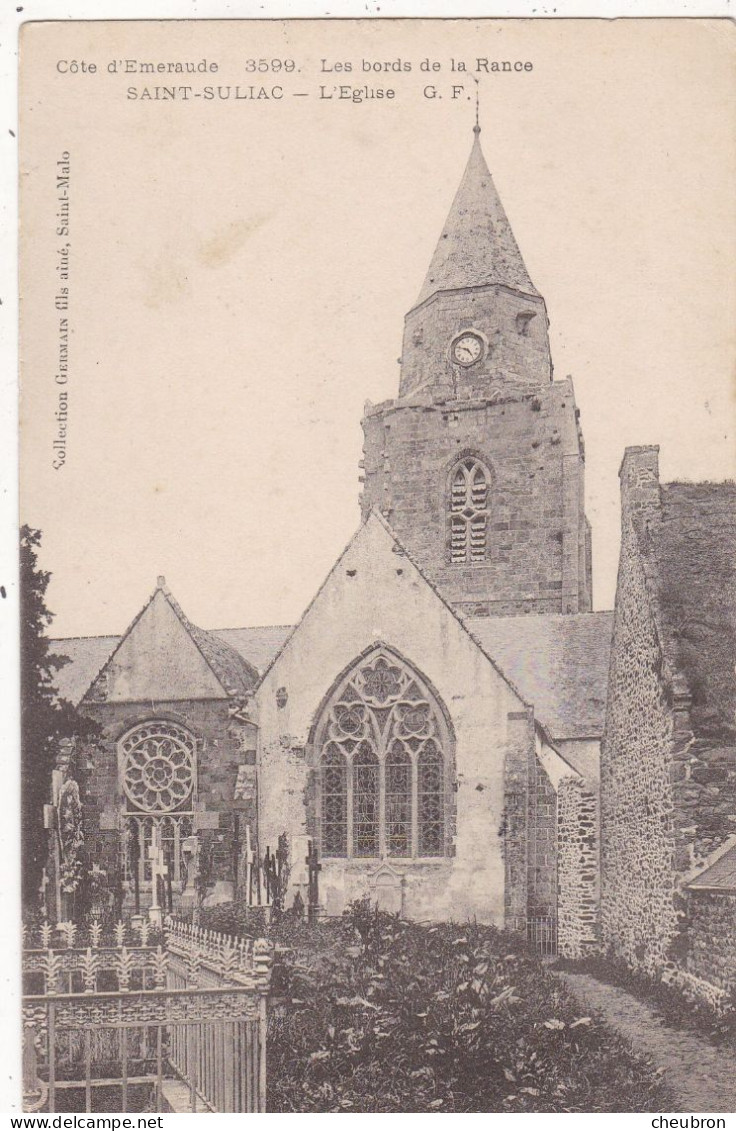 35. SAINT SULIAC. CPA . L'EGLISE. ANNEE 1906 + TEXTE - Saint-Suliac