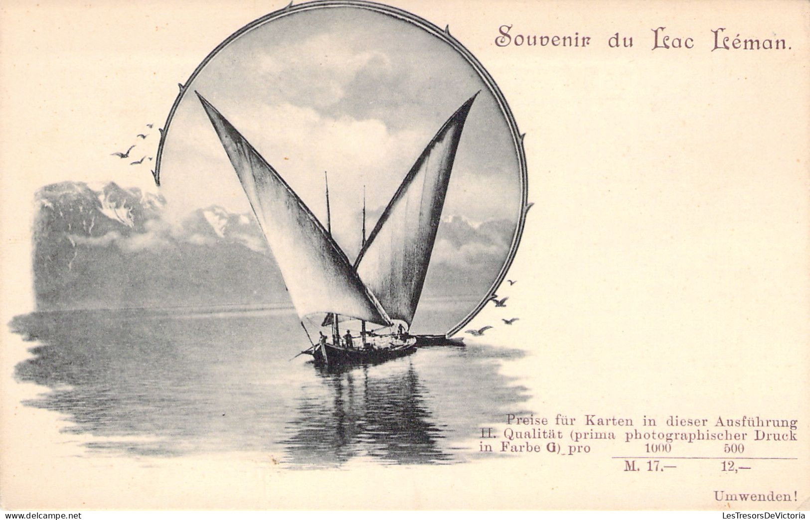 SUISSE - Souvenir Du Lac Léman - Carte Postale Ancienne - Otros & Sin Clasificación