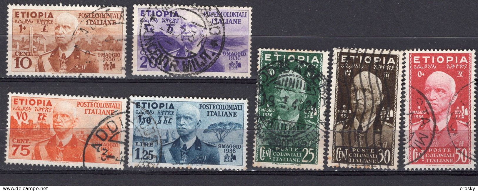 Z3304 - COLONIE ITALIANE ETIOPIA SASSONE N°1/7 - Ethiopie