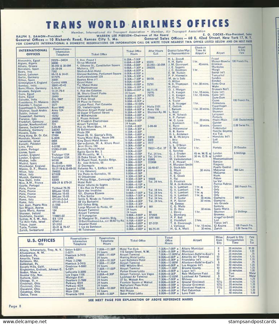 TWA Brochure Lignes Avion 1953 Inde Taj Mahal TWA USA Airline Air Routes Airplane India Cover - Europe