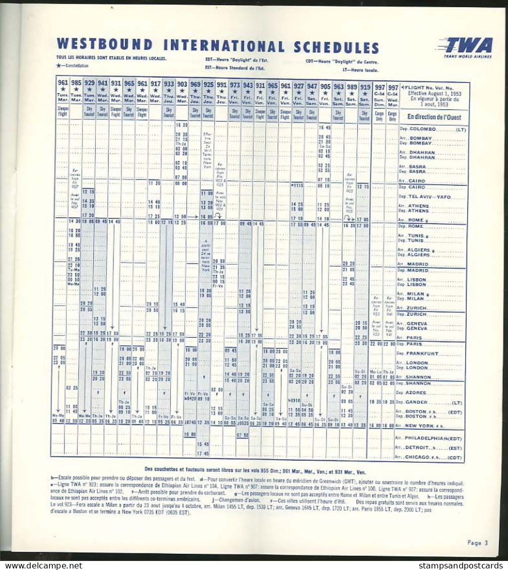 TWA brochure lignes avion 1953 Inde Taj Mahal TWA USA airline Air routes Airplane India cover