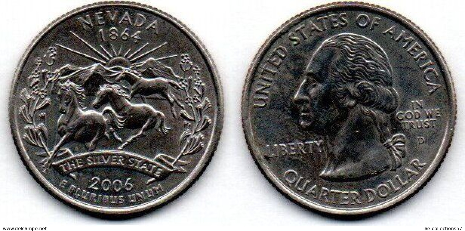 MA 21806 / USA Quarter Dollar  2006 Nevada SUP - 1999-2009: State Quarters