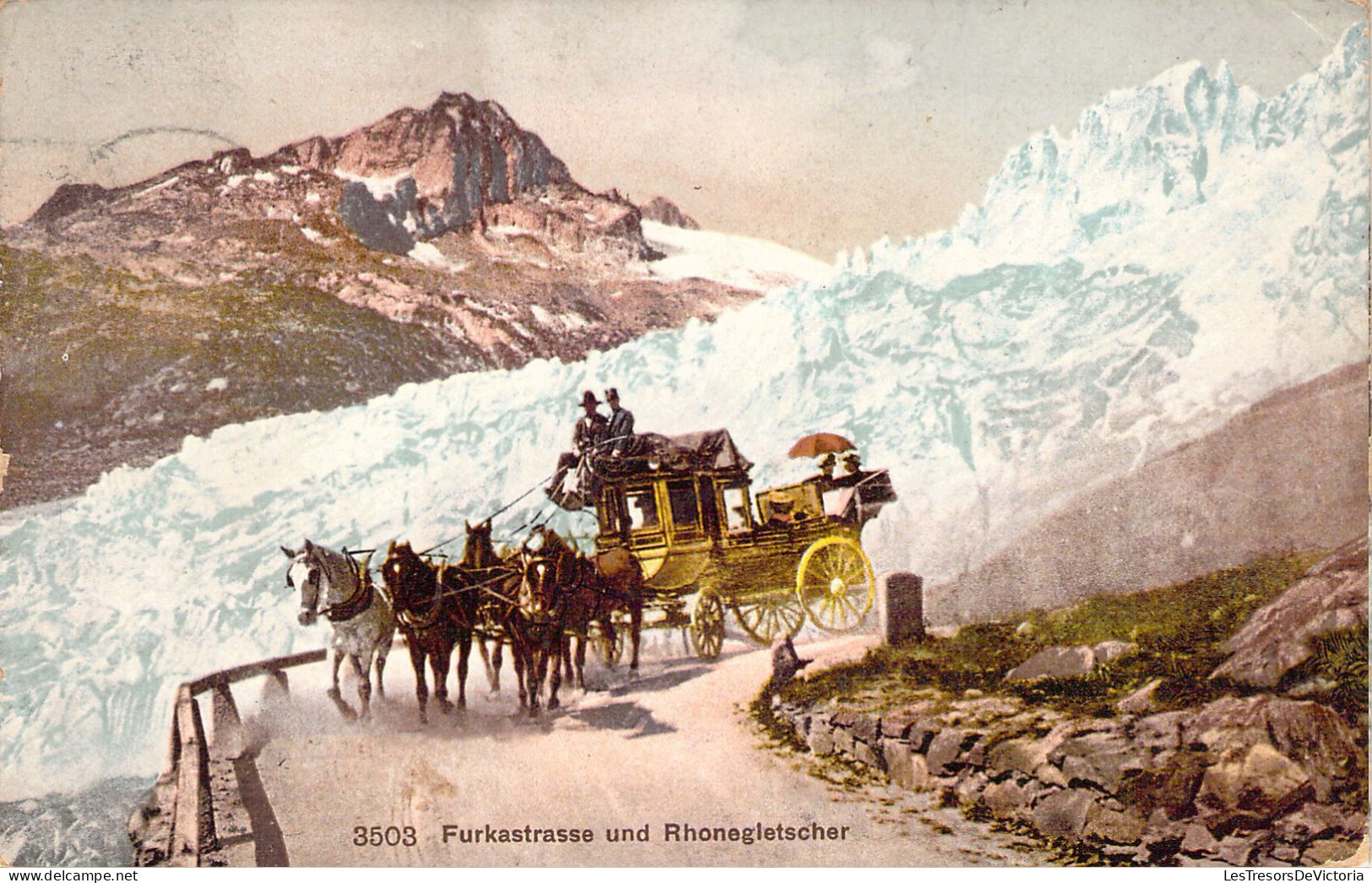 SUISSE - Furkastrasse Und Rhonegletscher - Carte Postale Ancienne - Autres & Non Classés