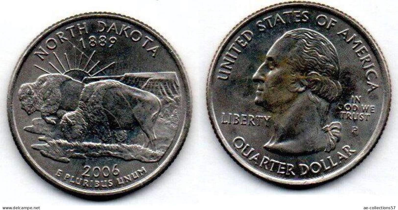 MA 21810 / USA Quarter Dollar 2006 North Dakota SUP - 1999-2009: State Quarters