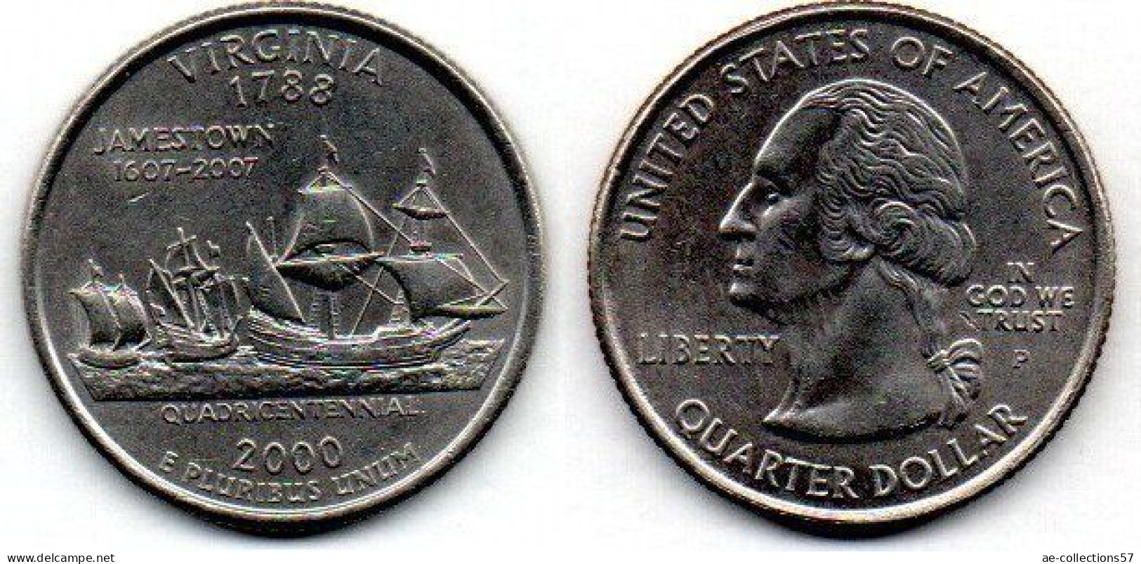 MA 21812 / USA Quarter Dollar 2000 Virginia SUP - 1999-2009: State Quarters