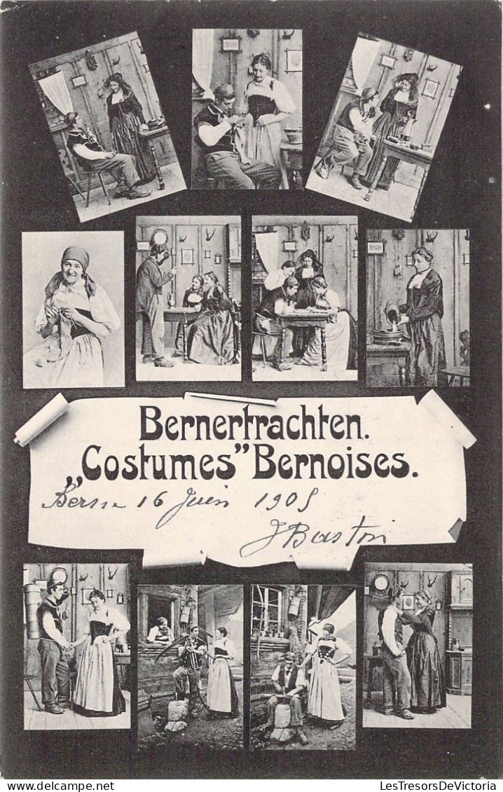 SUISSE - Folklore - Costumes Bernoises - Carte Postale Ancienne - Berne