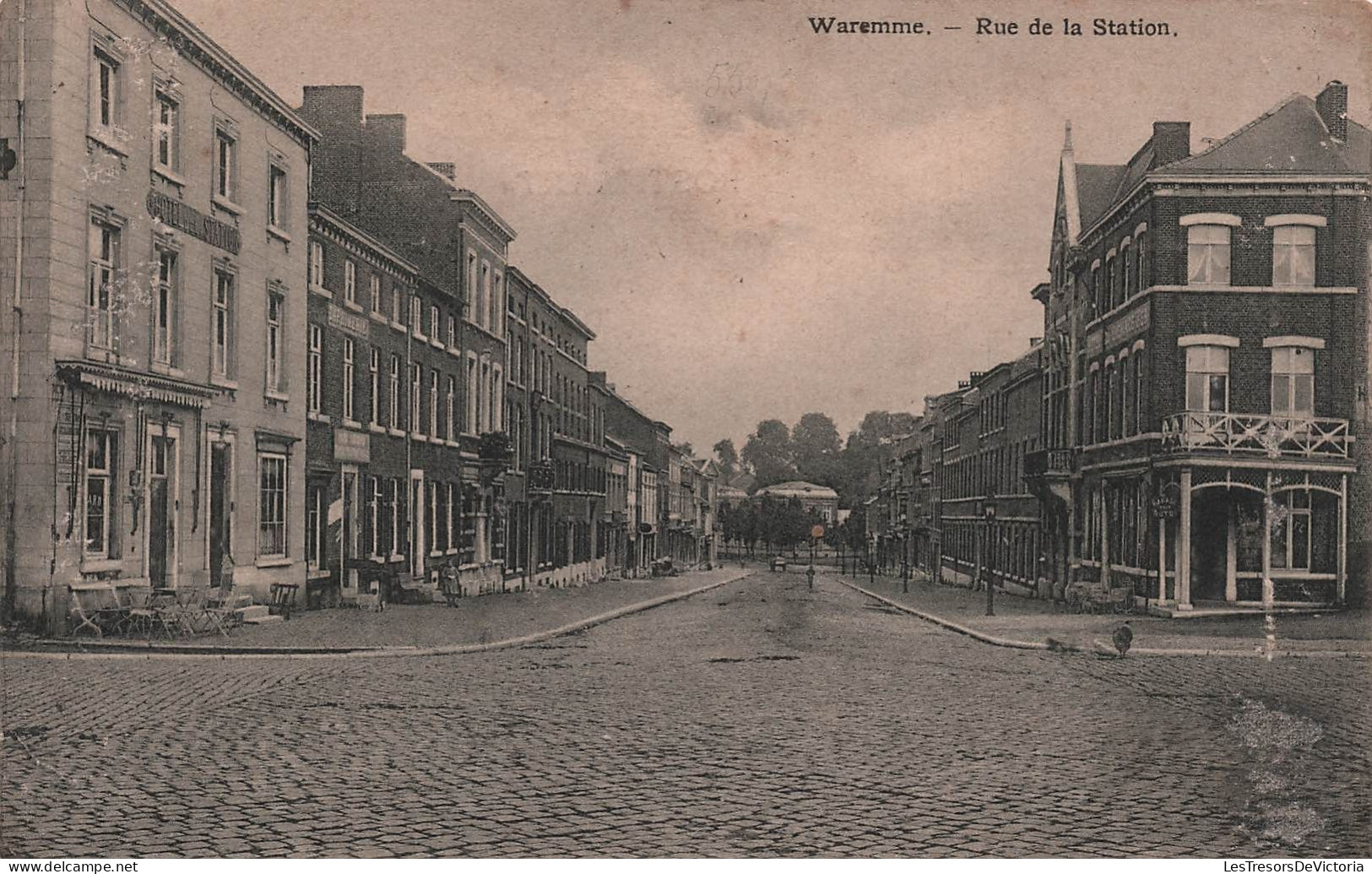 BELGIQUE - Waremme - Rue De La Station - Carte Postale Ancienne - Borgworm