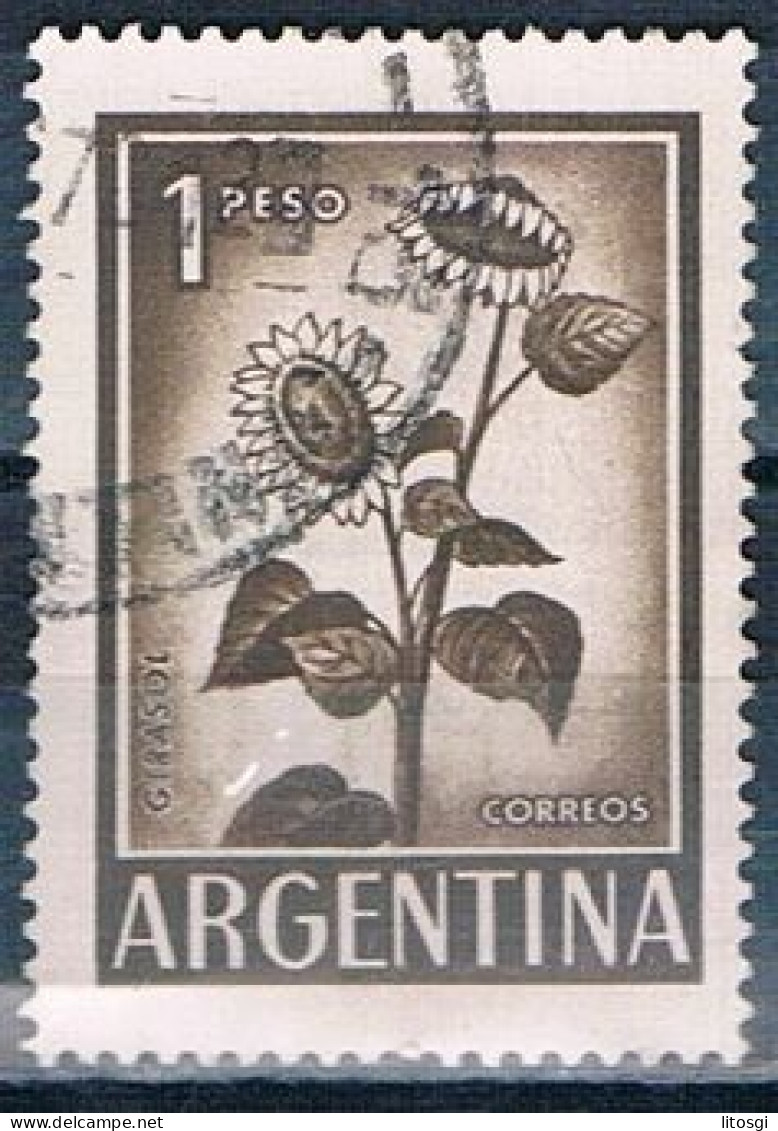 SELLO USADO ARGENTINA 1961 YVES 604a VER - Gebraucht