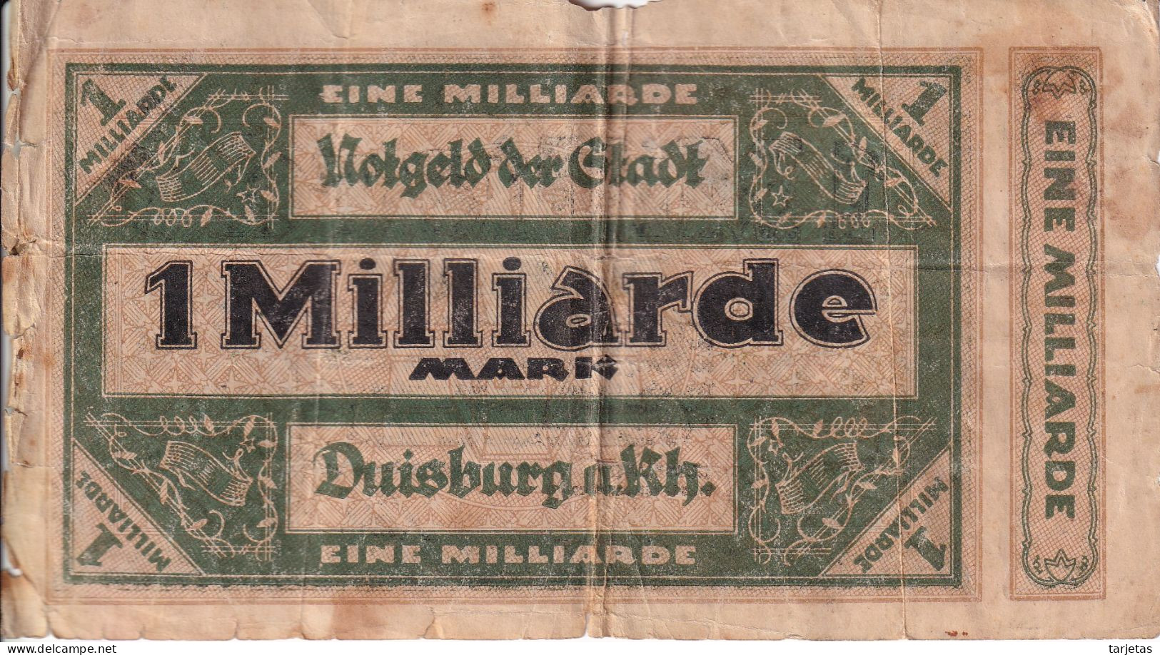 BILLETE DE ALEMANIA DE 1 MILLIARDE DE MARK DEL AÑO 1923 (BANKNOTE) - Non Classificati