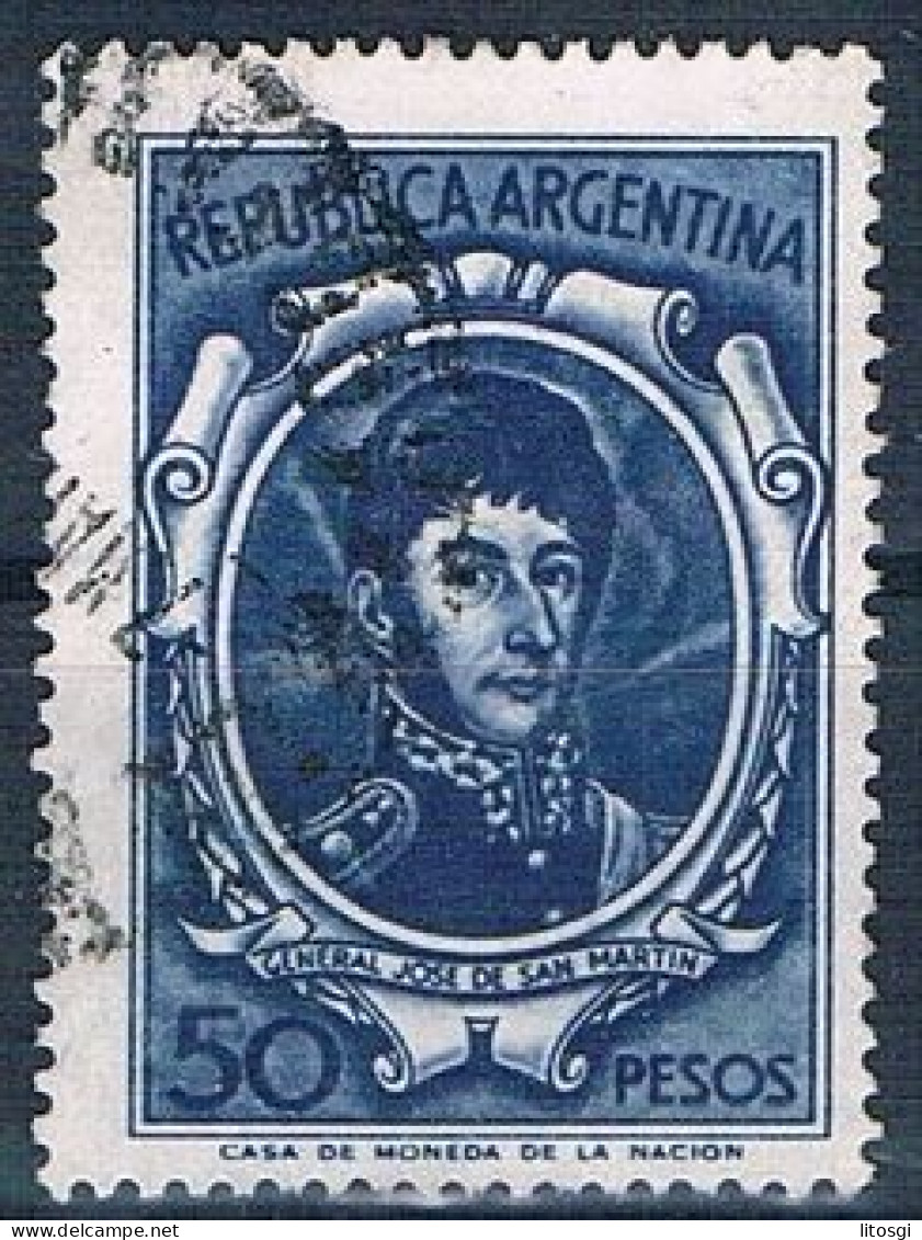 SELLO USADO ARGENTINA 1967 YVES 782 VER - Usati