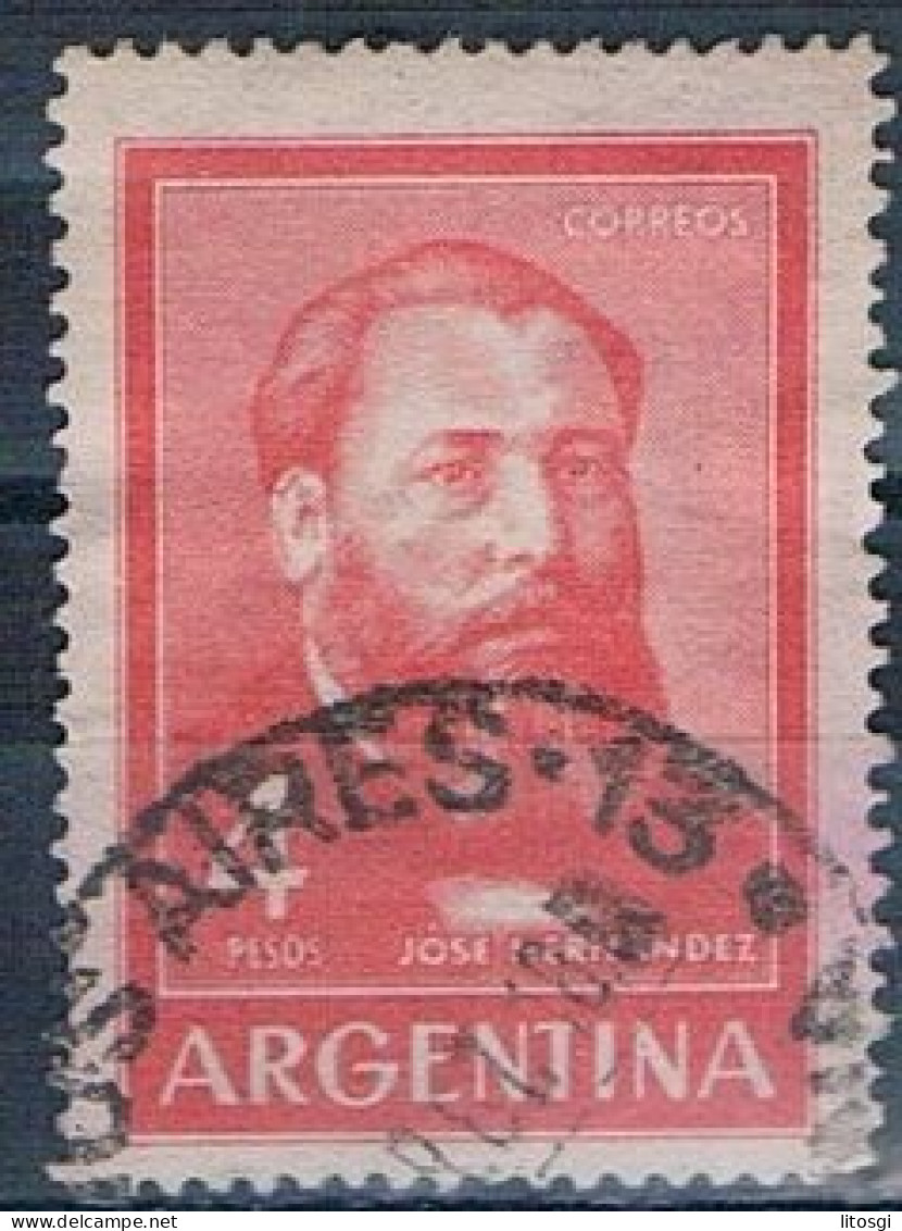 SELLO USADO ARGENTINA 1965 YVES 693a VER - Used Stamps