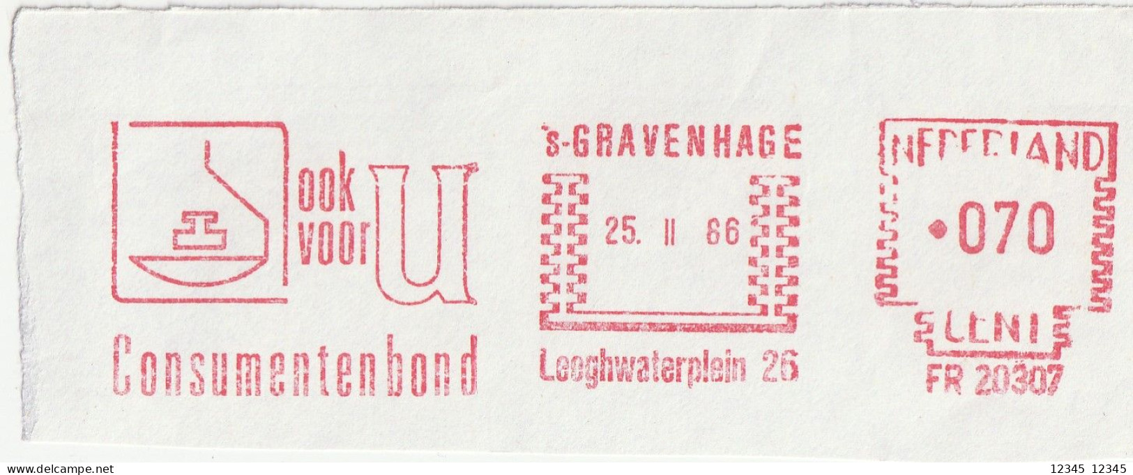 's Gravenhage 1986, Ook Voor U Consumentenbond - Franking Machines (EMA)