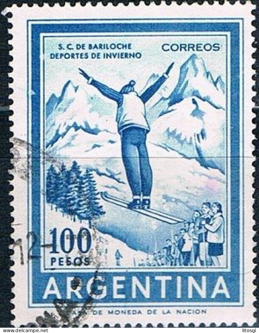 SELLO USADO ARGENTINA 1961 YVES 606e VER - Used Stamps