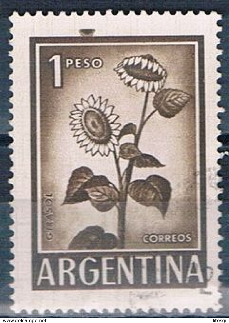 SELLO USADO ARGENTINA 1961 YVES 604a VER - Used Stamps