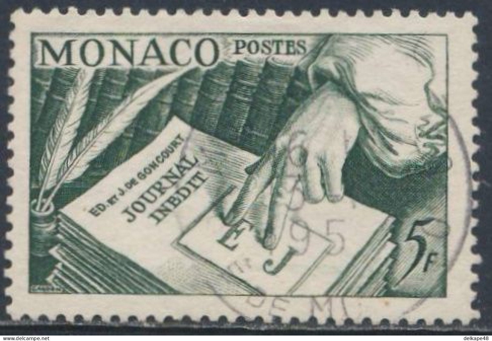 Monaco 1953 Mi 468 YT 3927 SG 473 - Used - Cent. Publication "Journal Inedit"  E. And J. De Concourt / - Altri & Non Classificati