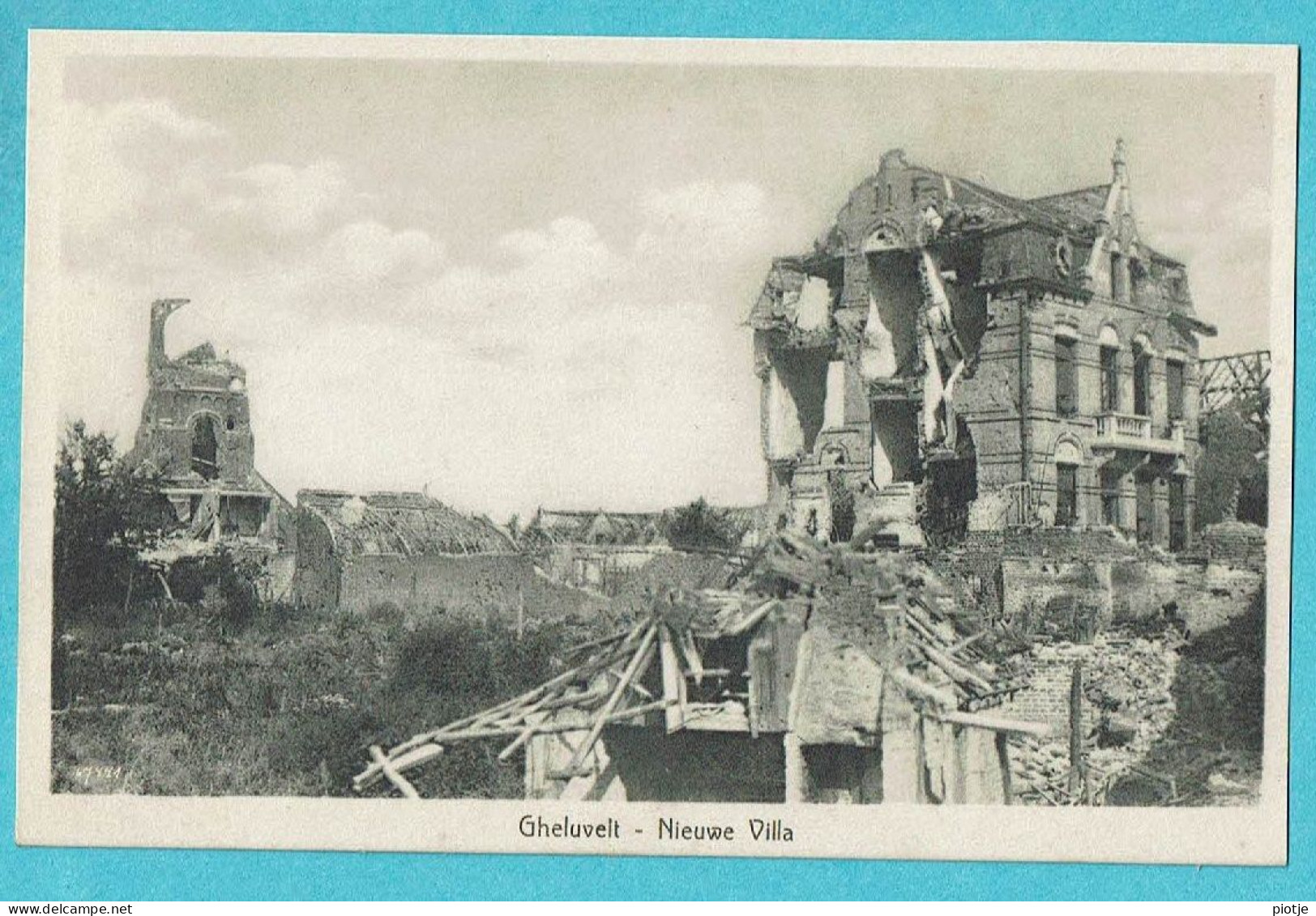 * Geluveld - Gheluvelt (Zonnebeke - Ieper - Ypres) * (Uitgever A. Herman - Hoet) Nieuwe Villa, Ruines, Guerre, War - Zonnebeke