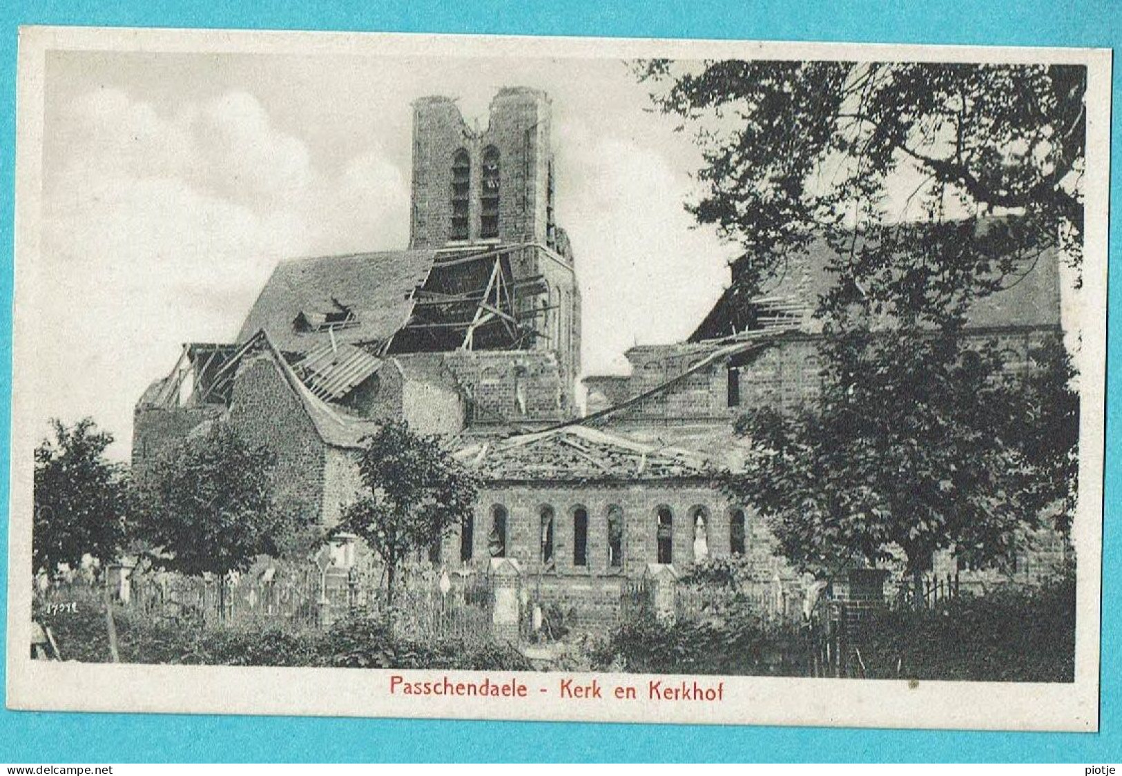 * Passendale - Passchendaele (Zonnebeke) * (Uitgever A. Herman - Hoet) Kerk En Kerkhof, église Et Cimetière, Ruines, Old - Zonnebeke