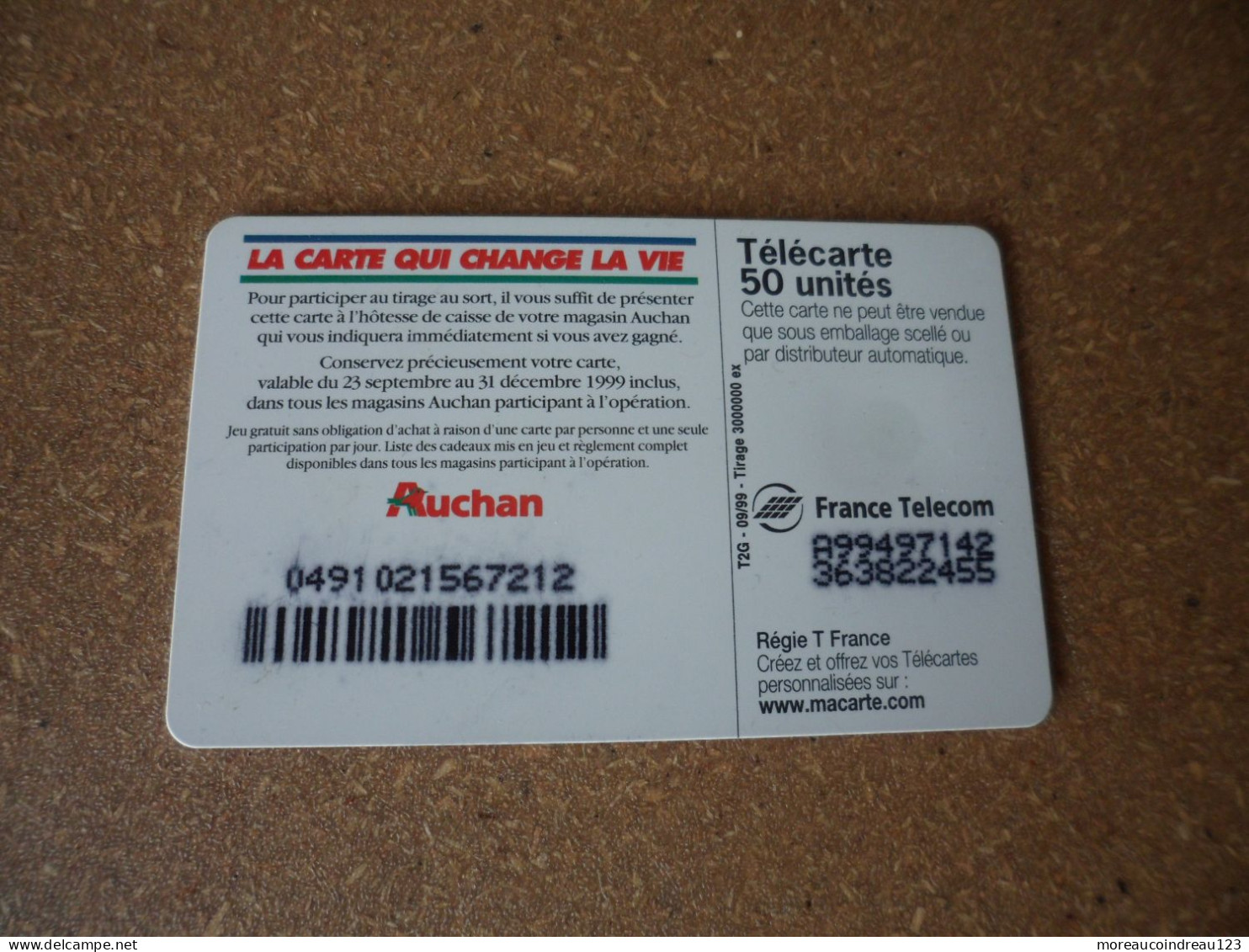 2 X Télécartes  Auchan Orange/rouge - Lebensmittel