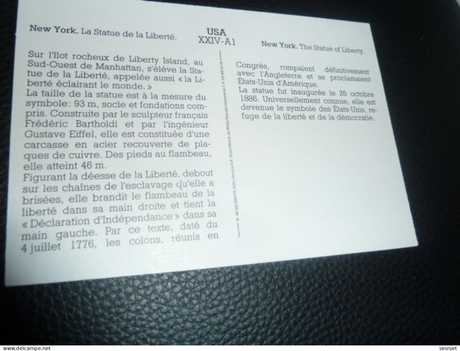 New York City - La Statue De La Liberté - XxIv-A1 - Editions Commentés - - Estatua De La Libertad