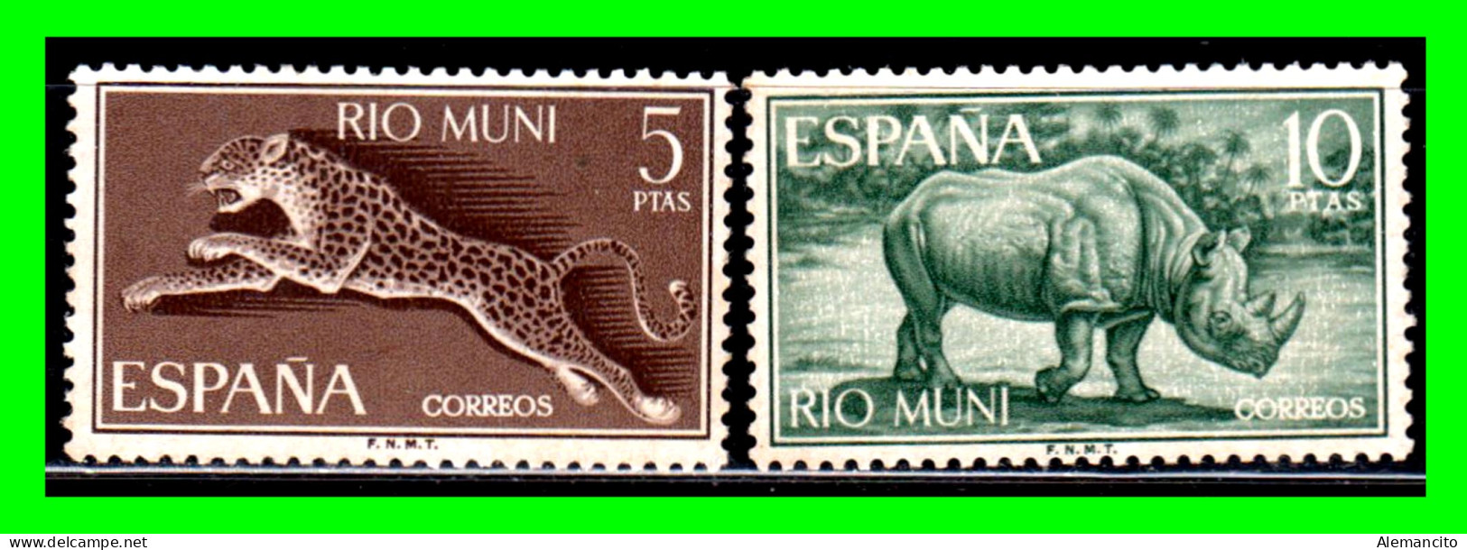 ESPAÑA  COLONIAS ESPAÑOLAS ( RIO MUNI - AFRICA ) 2 DE SELLOS AÑO 1964 FAUNA ECUATORIAL - NUEVOS - - Rio Muni