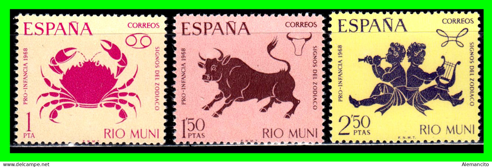 ESPAÑA  COLONIAS ESPAÑOLAS ( RIO MUNI - AFRICA ) 2 DE SELLOS AÑO 1968 PRO INFANCIA - NUEVOS - - Rio Muni