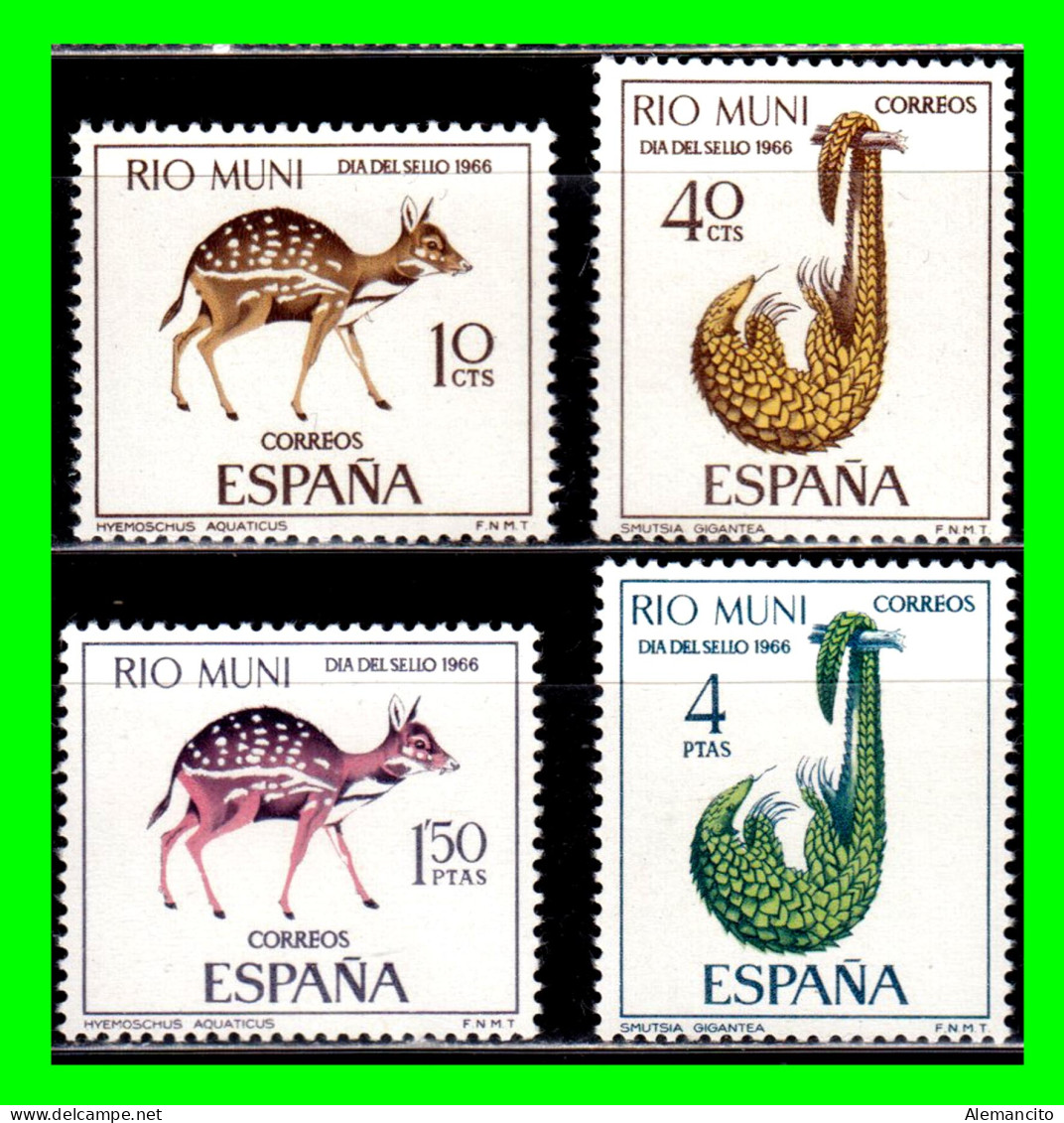 ESPAÑA  COLONIAS ESPAÑOLAS ( RIO MUNI - AFRICA ) 2 DE SELLOS AÑO 1966 DIA DEL SELLO - NUEVOS - - Rio Muni