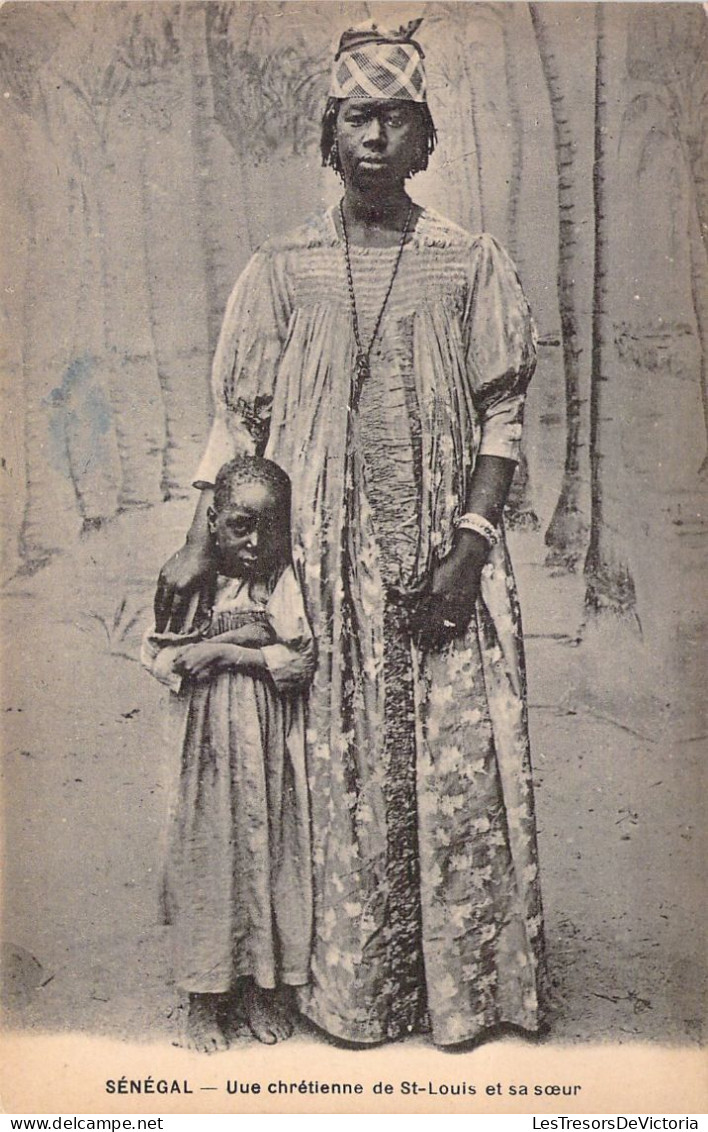 SENEGAL - Une Chrétienne De St Louis Et Sa Soeur - Carte Postale Ancienne - Sénégal