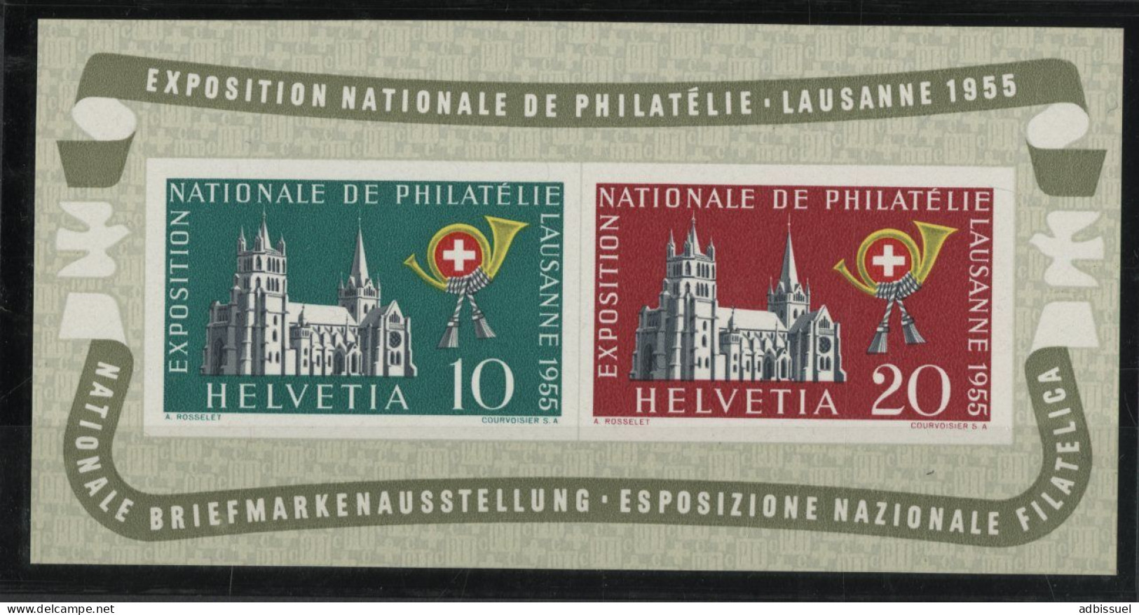 SUISSE BLOC N° 15 (Mi 33) Cote 100 € Neuf Sans Charnière ** (MNH) Exposition Philatélique De Lausanne Qualité TB - Blocs & Feuillets