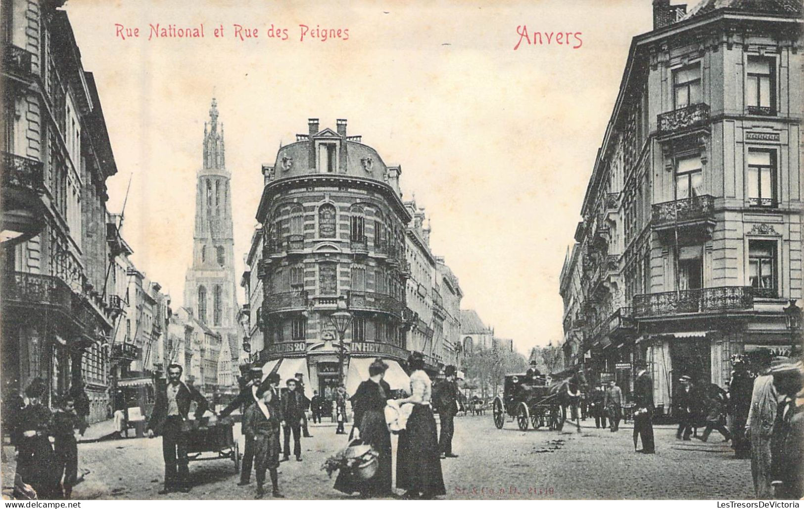 BELGIQUE - ANVERS - Rue National Et Rue Des Peignes - Code Postale Ancienne - Altri & Non Classificati