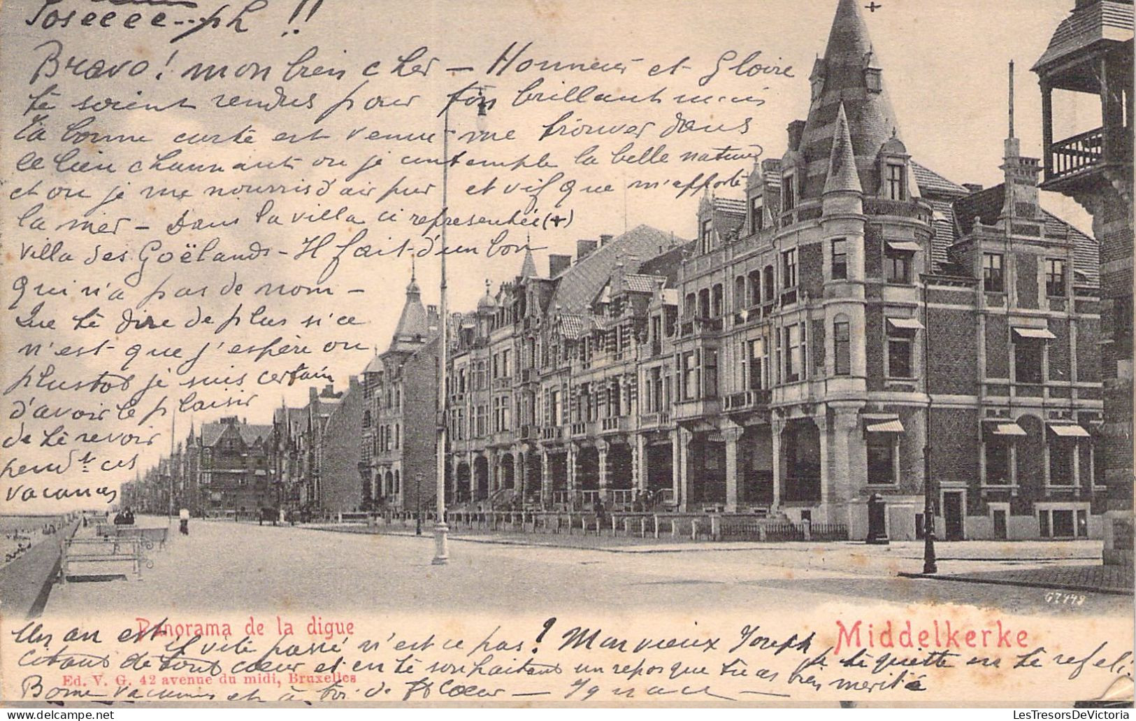 BELGIQUE - MIDDELKERKE - Panorama De La Digue - Carte Postale Ancienne - Sonstige & Ohne Zuordnung