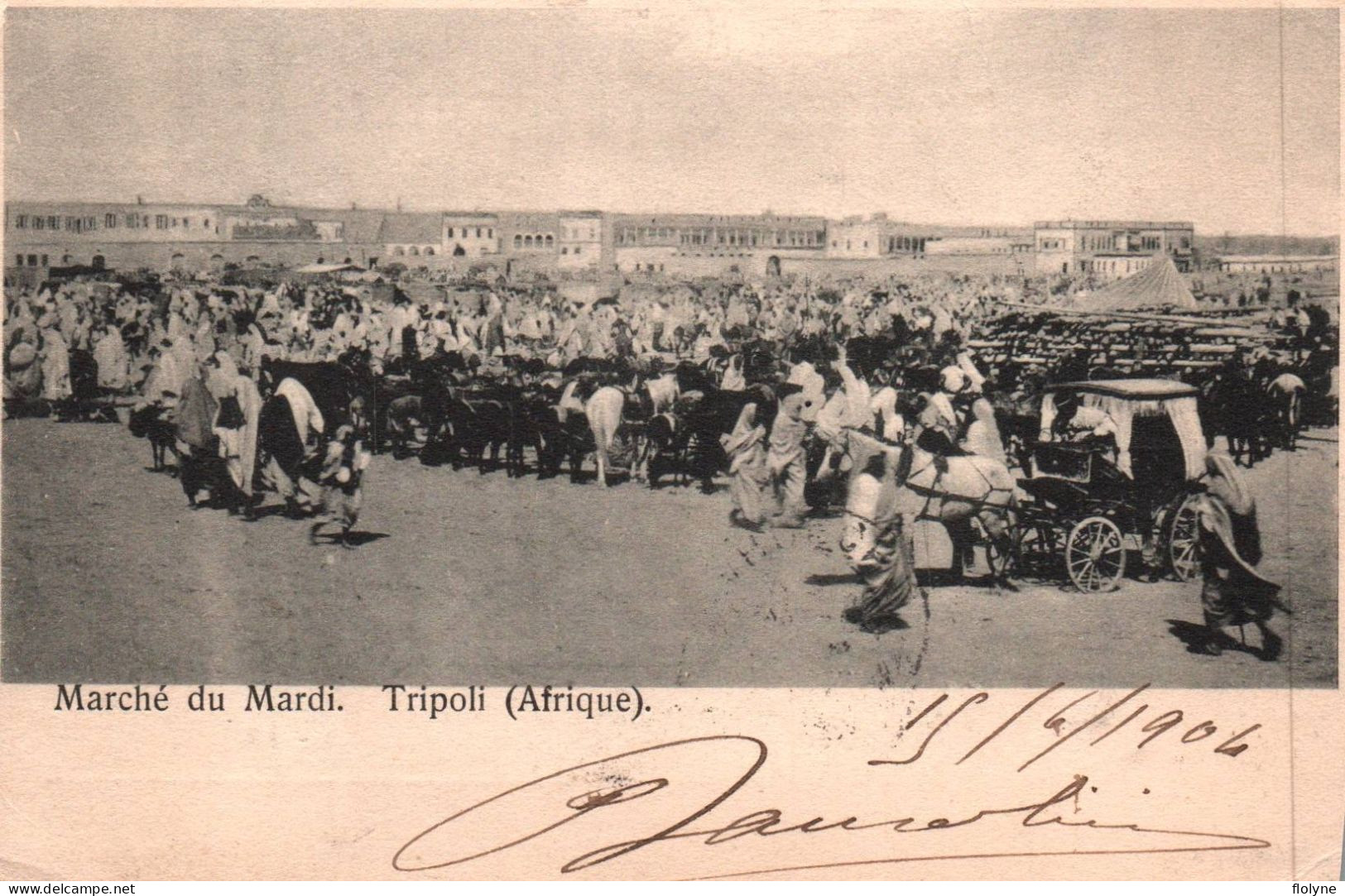Tripoli De Barbarie - Le Marché Du Mardi - 1904 - Libye Libya - Libye