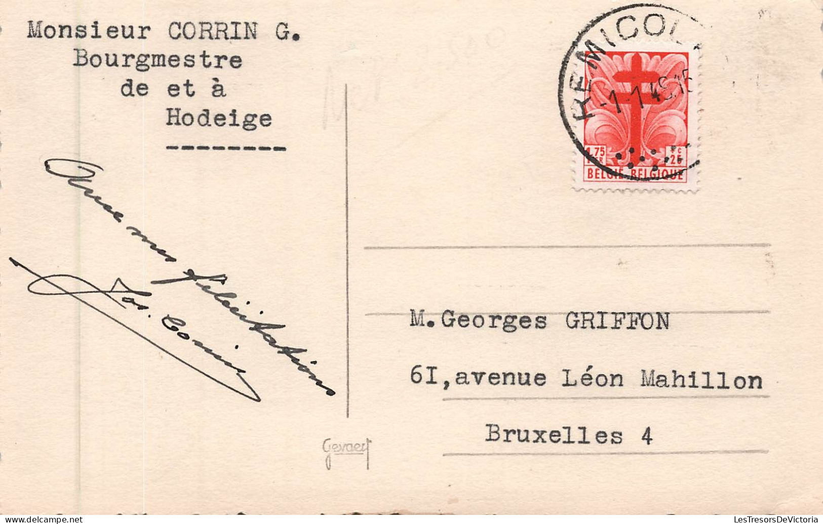 BELGIQUE - HODEIGE - Carte Photo - Mr Corrin Bourgmestre - Carte Postale Ancienne - Other & Unclassified