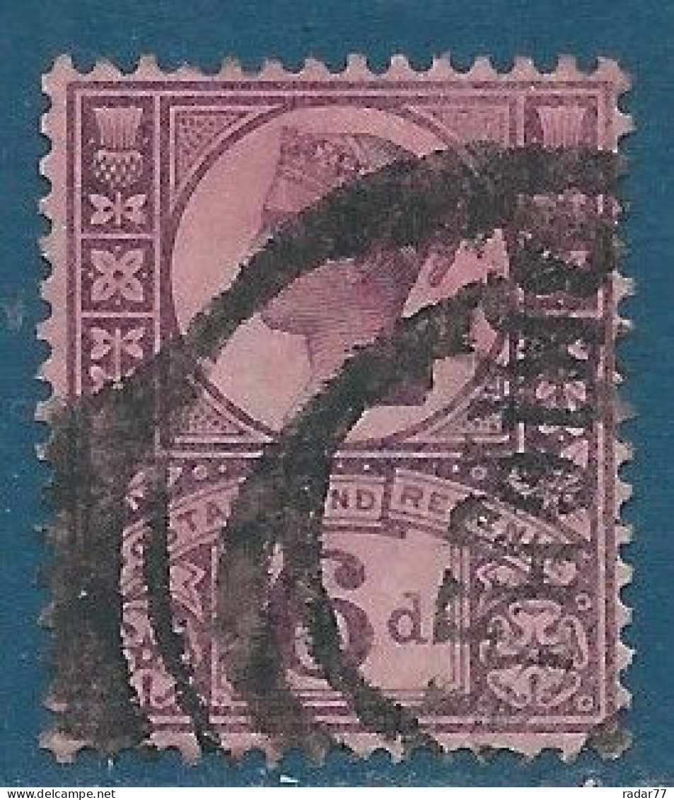 Grande-Bretagne N°100 Victoria 6d Violet Sur Rouge Oblitéré - Unused Stamps