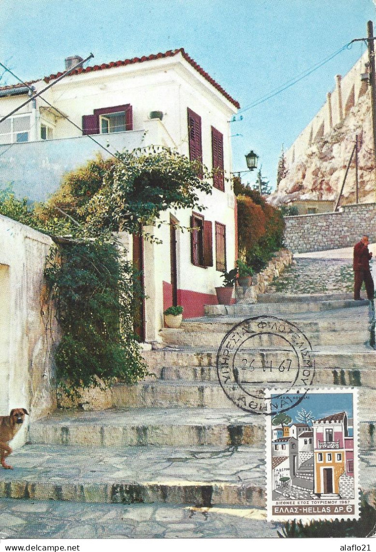 GRECE - CARTE MAXIMUM - Yvert N° 935 - QUARTIER De PLAKA à ATHENES - Maximum Cards & Covers