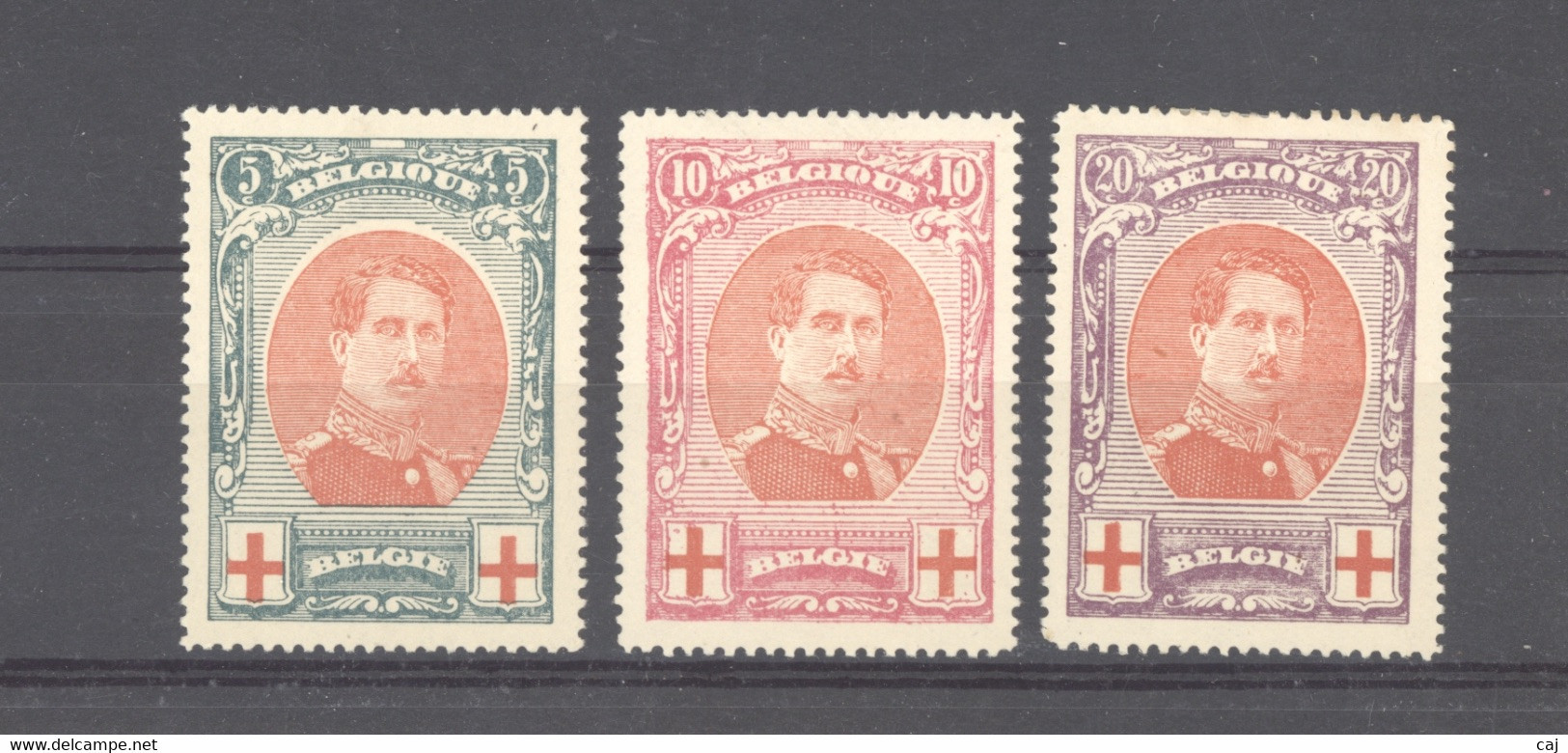BE 0364  -  Belgique  :  COB 132-34  * - 1914-1915 Croix-Rouge