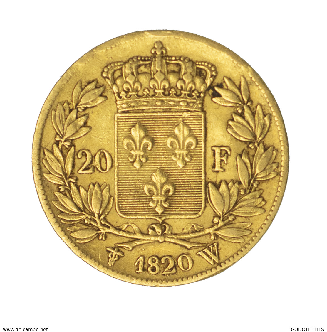 Louis XVIII-20 Francs 1820 Lille - 20 Francs (or)