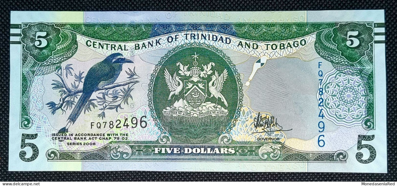 5 DOLARES TRINIDAD Y TOBAGO SERIES 2006 SC / UNC P-47c - Trinité & Tobago