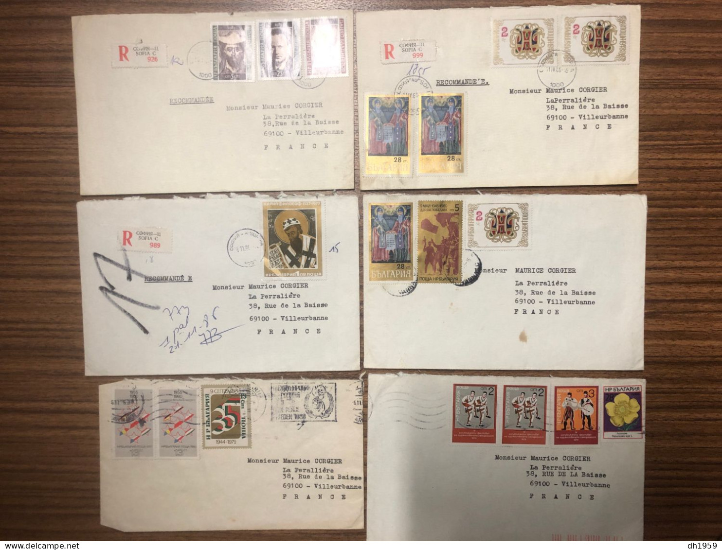 BULGARIE BULGARIEN BULGARIA COLLECTION LOT Env. 66 LETTRES COVER BRIEFE SOFIA VILLEURBANNE CAT CHAT HORSE SOCCER - Collections, Lots & Séries