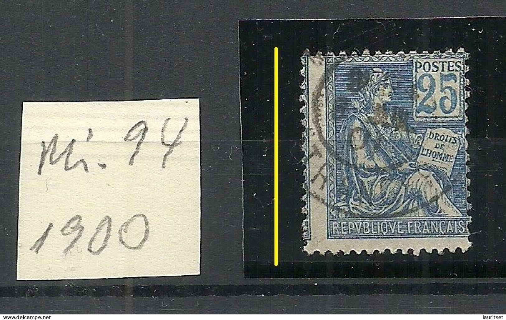 FRANCE 1900 Michel 94 O Perforation Variety - Usados