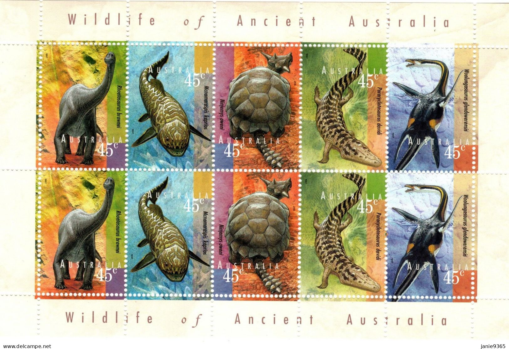 Australia 1997 Wildlife Of Ancient Australia Sheetlet Mint Never Hinged - Other & Unclassified