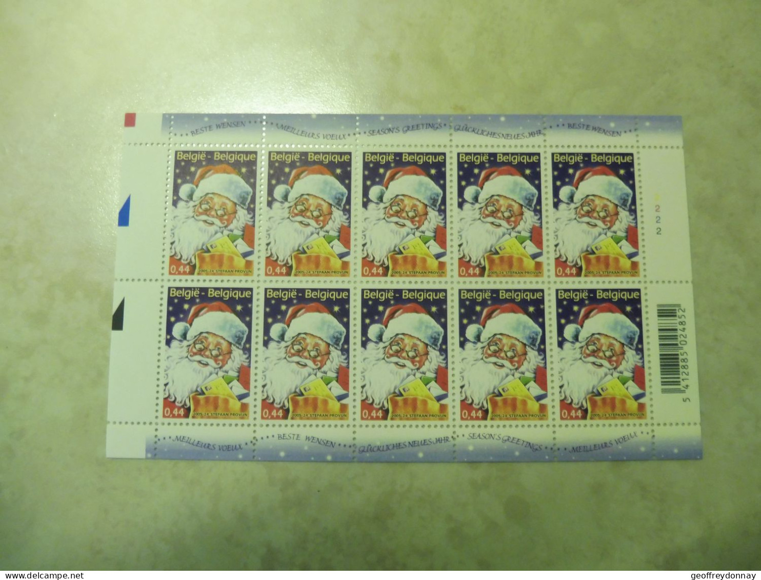 Belgique Belgie Kleine Blad Petite Feuille Numero 3466 Planche 2 Mnh ** Pere Noel - Ohne Zuordnung