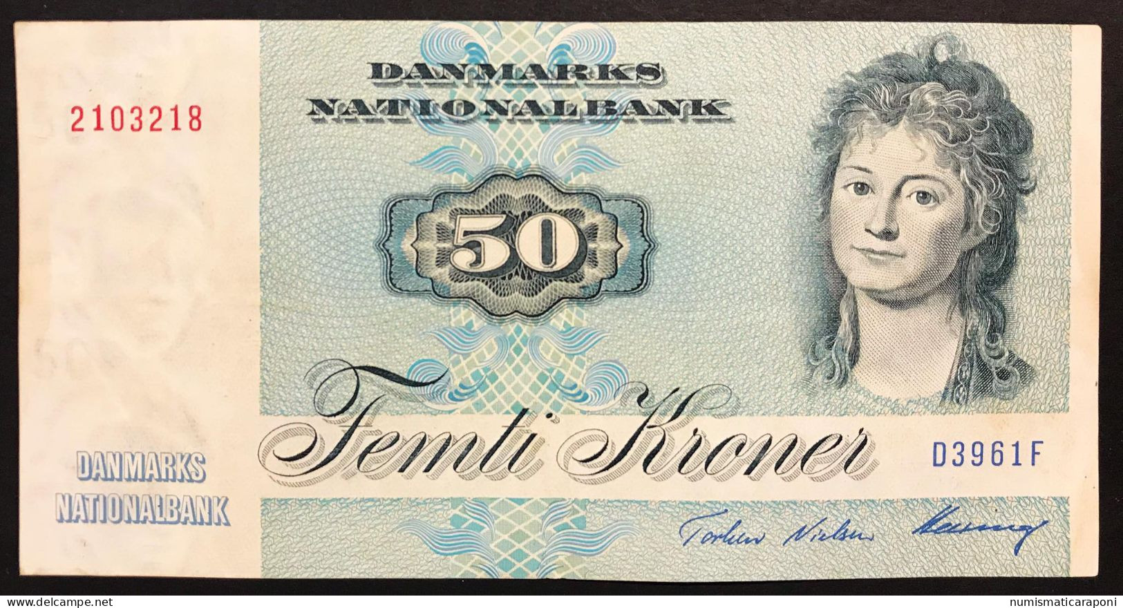 Danimarca Danmarks  DENMARK 50 KRONER  1972  Bb+ Vf+ LOTTO 3858 - Dänemark