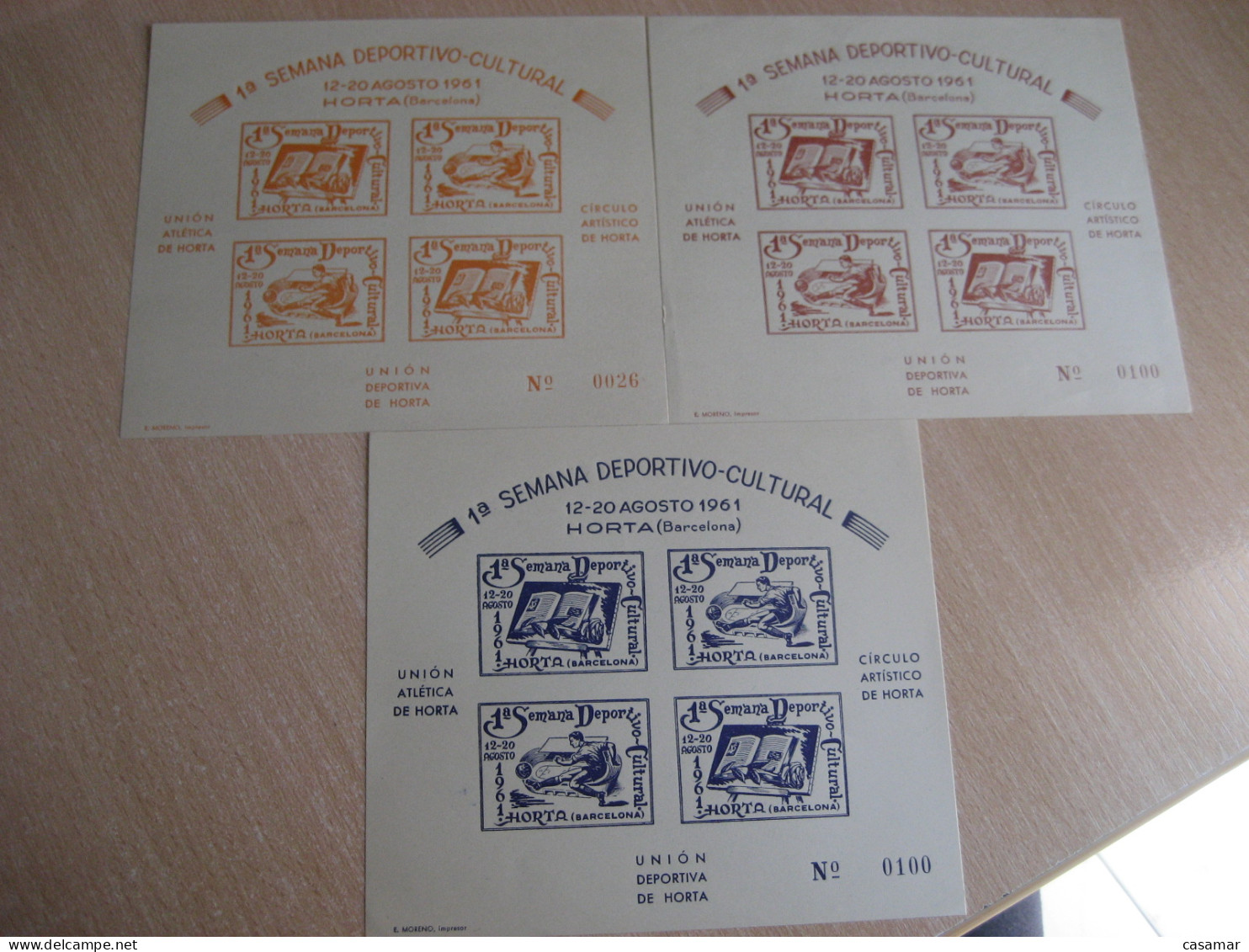 HORTA Barcelona 1961 Stadium Football Futbol Soccer 12 Imperforated Poster Stamp Vignette SPAIN - Clubs Mythiques