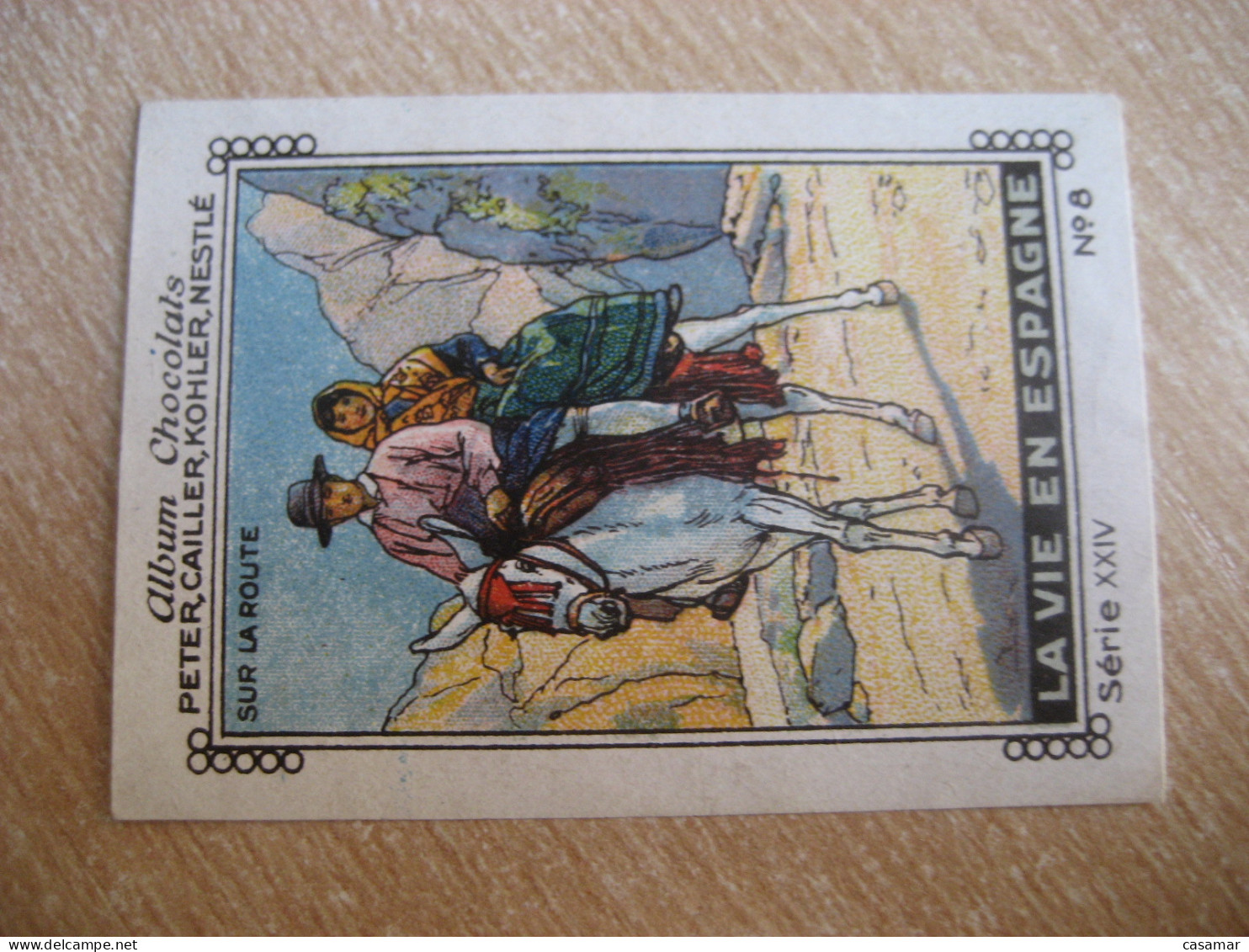 Donkey Donkeys Ane Baudet Spain Peter Cailler Kohler Nestle Chocolate Poster Stamp Vignette SWITZERLAND - Ezels