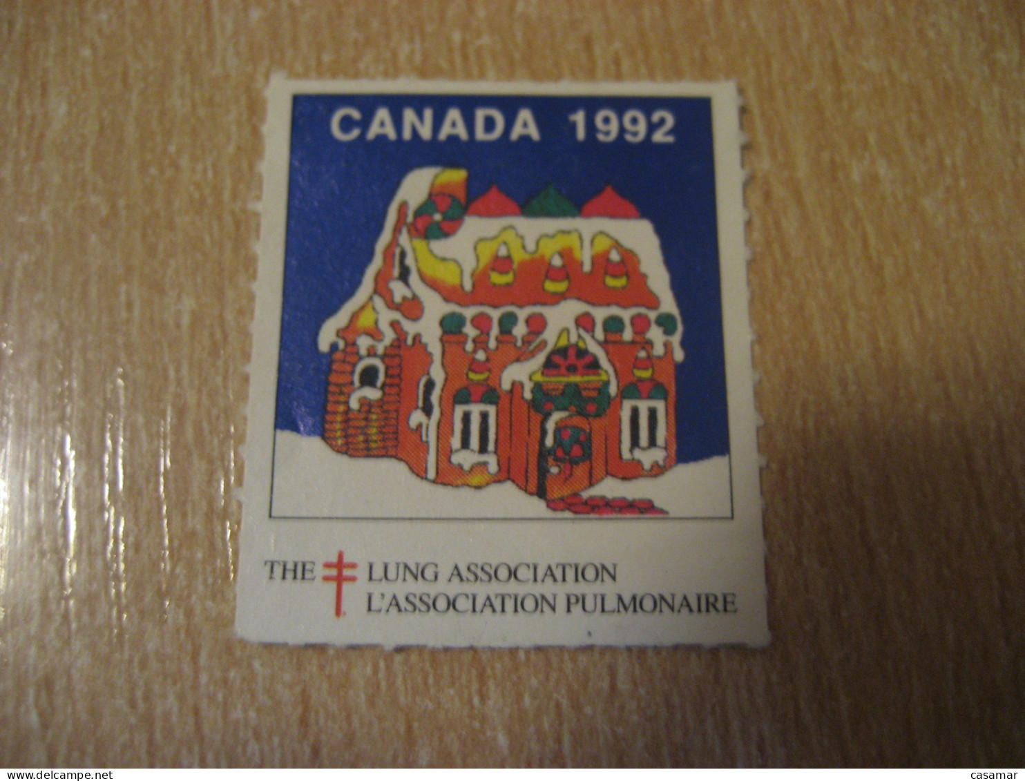 1992 Lung Ass. Pulmonaire Christmas TB Tuberculosis Poster Stamp Vignette CANADA Tuberculose Label Seal Health Sante - Werbemarken (Vignetten)