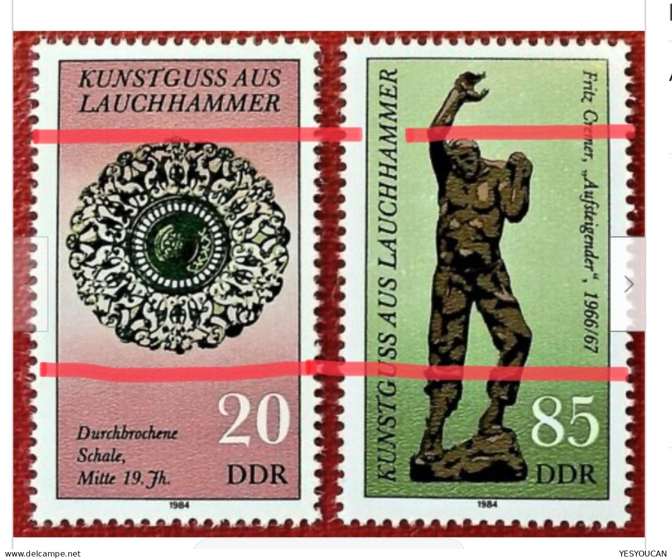 GUTER STEMPEL: LAUCHHAMMER 1870 (Brandenburg, Oberspreewald-Lausitz, Preussen) NDP 13a (Art Sculpture Iron Eisen Fer( - Used