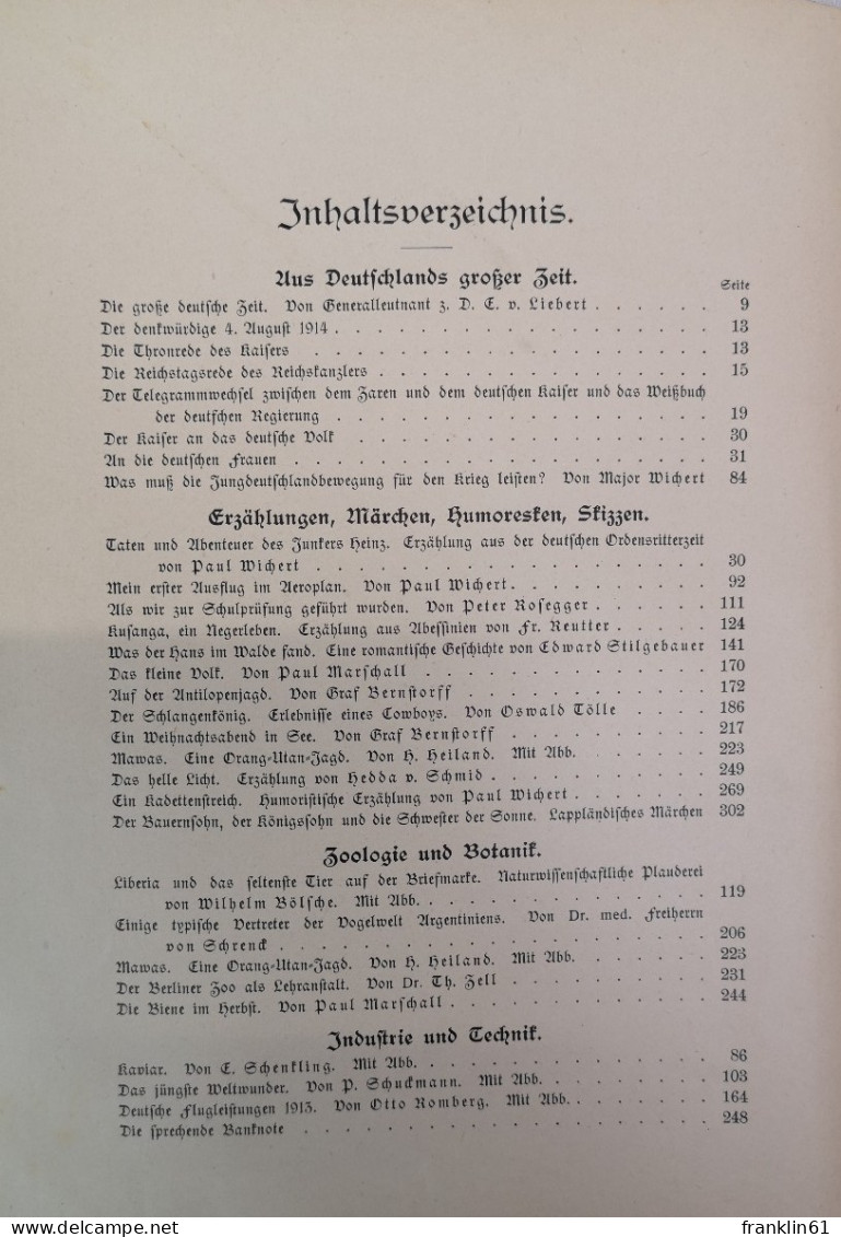 Deutschlands Jugend. Reich Illustrierter Hausschatz. Band 29. - 4. 1789-1914