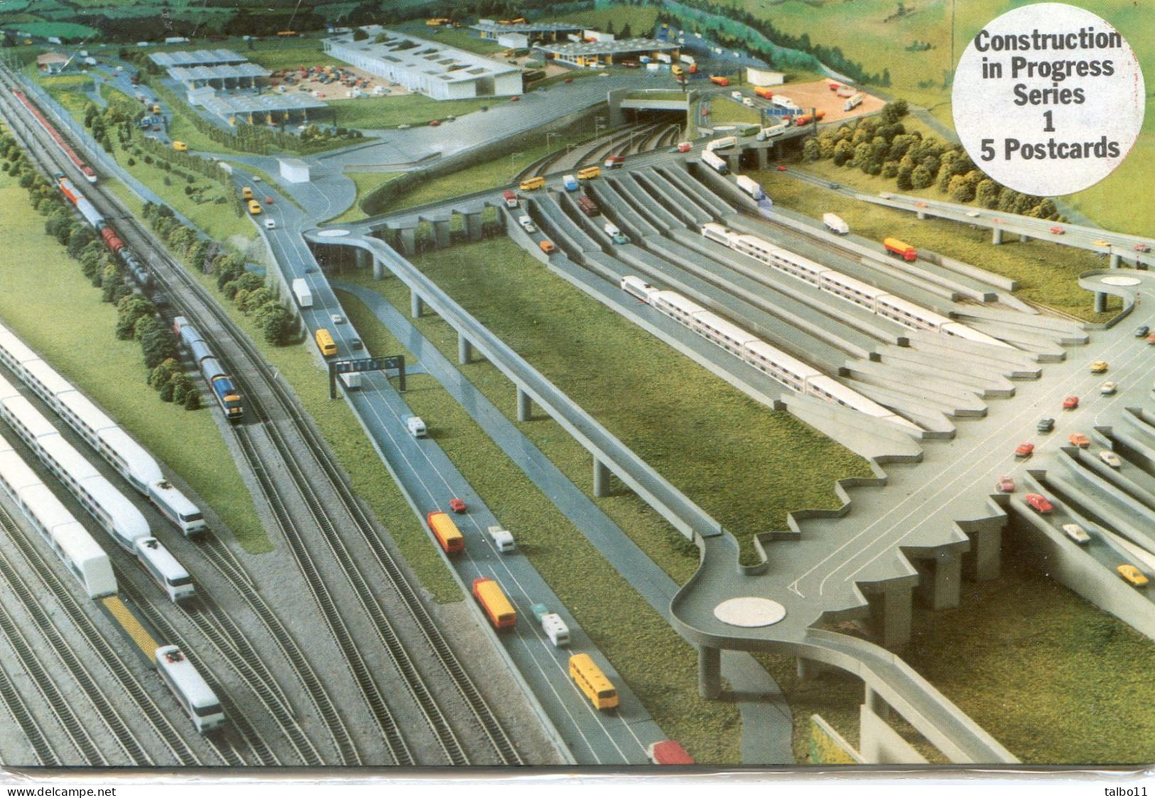 Sangatte - Pochette Neuve ,Série 1, De 5 CPM Sur La Construction Du Tunnel Sous La Manche 1987 - Euro Tunnel - Sangatte