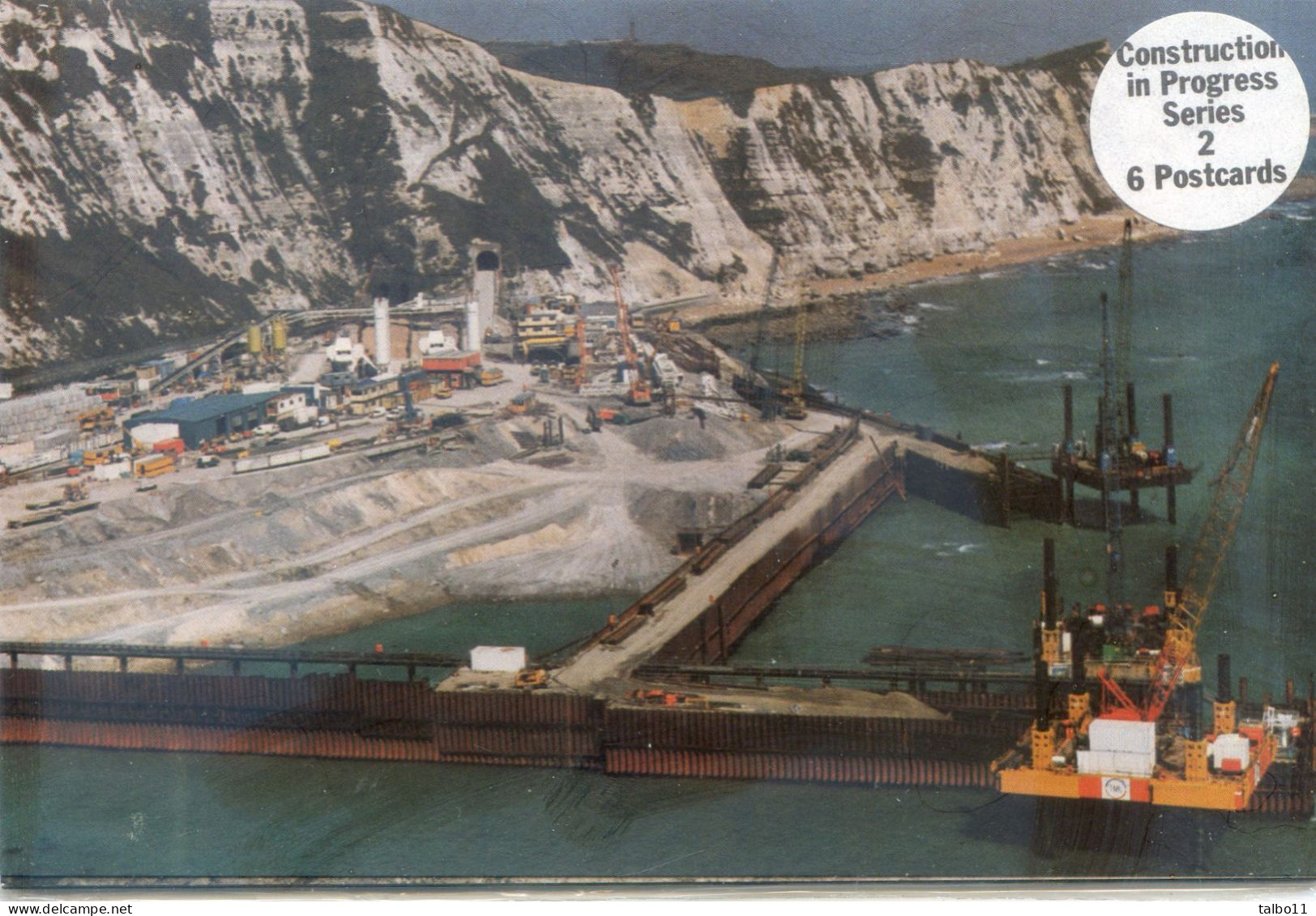 Sangatte - Pochette Neuve ,Série 2, De 6 CPM Sur La Construction Du Tunnel Sous La Manche 1987 - Euro Tunnel - Sangatte